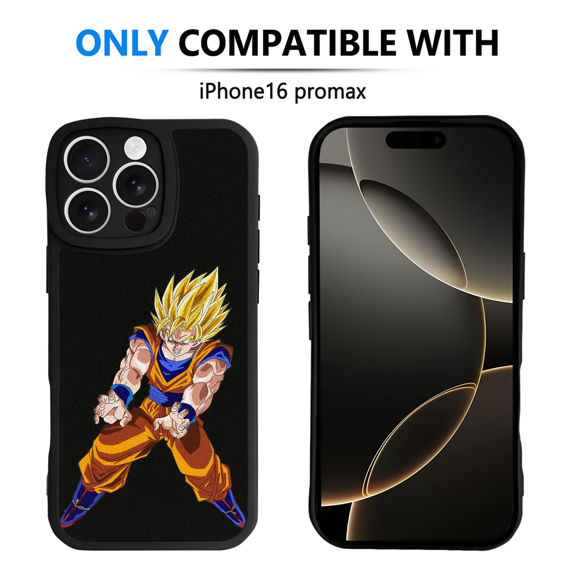 （画像用） ドラゴンボール 孫悟空（そん ごくう）Son Goku カカロット DRAGON BALL Kakarotto 【iPhone 16シリーズ対応】シリコンスマホケース（レザー調） 材質：シリコン